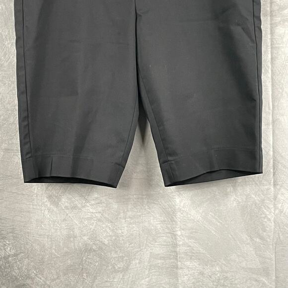 White House Black Market WHBM black 12" Bermuda shorts sz 4 zip pockets buttons - Picture 4 of 16